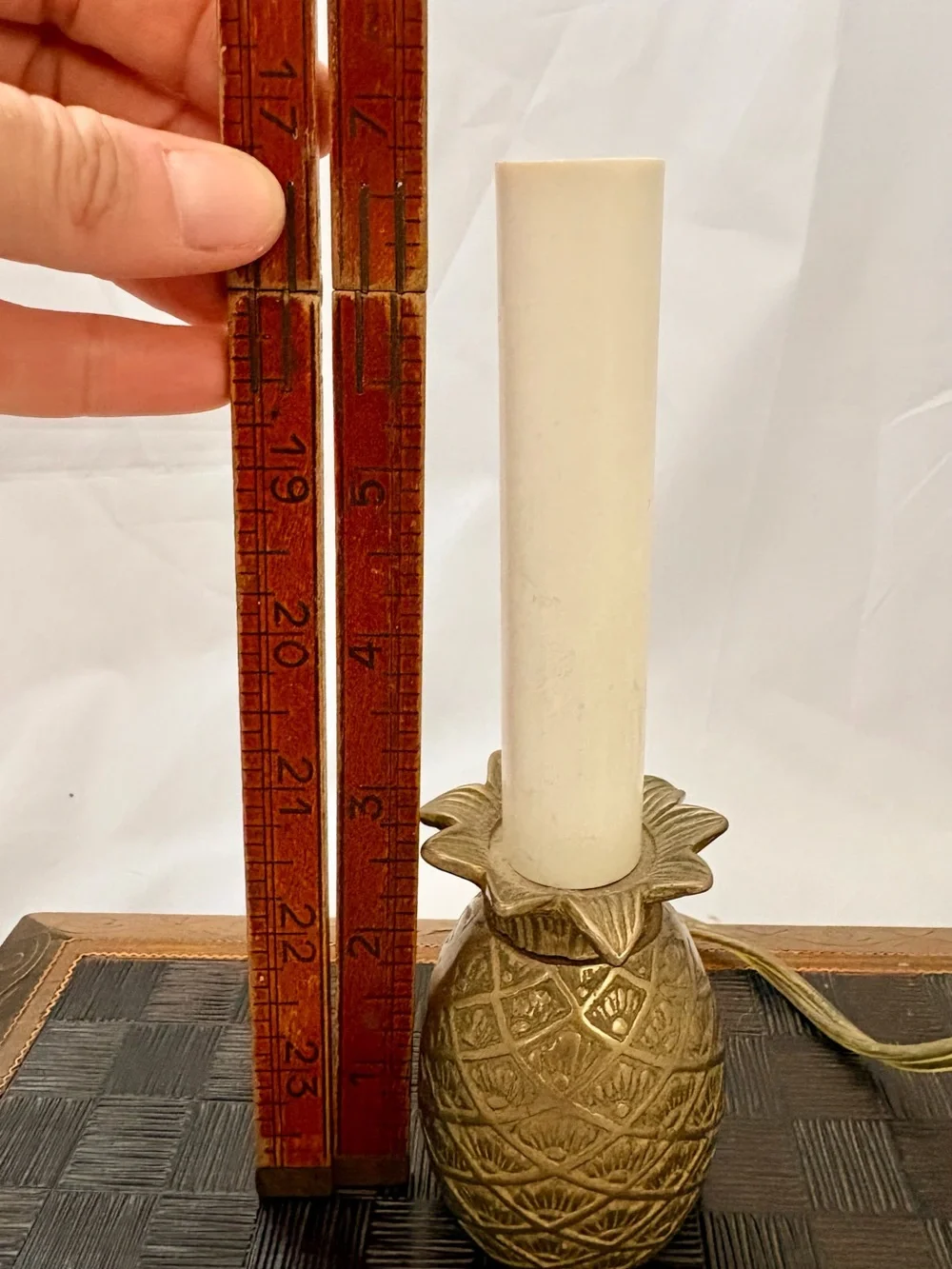 Gold Toned Brass Pineapple Table Accent Lamp - Home Accents